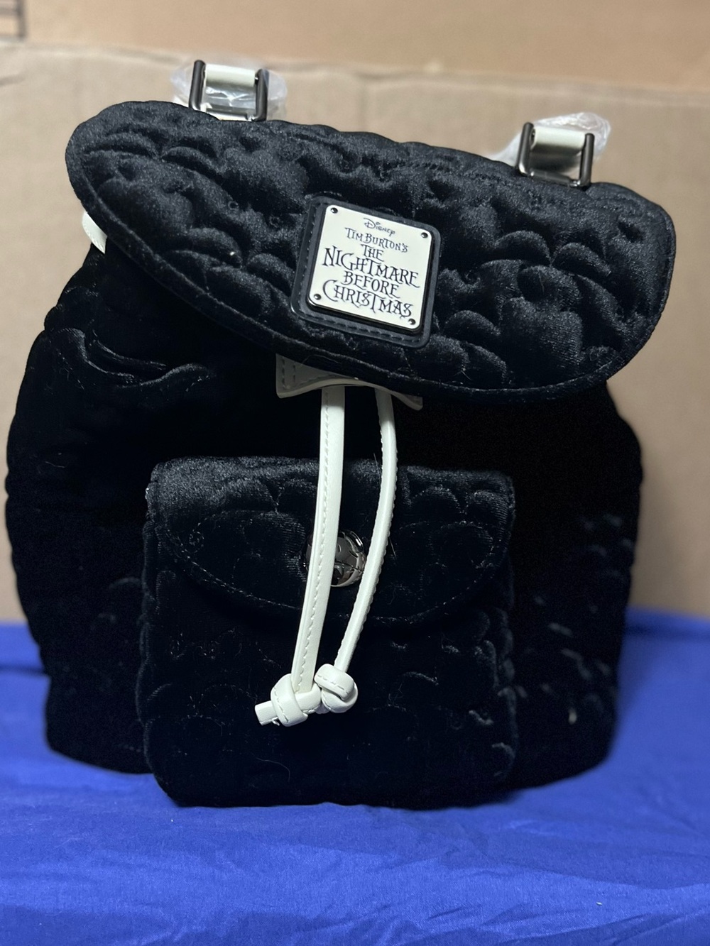 Loungefly Disney The Nightmare Before Christmas Quilted Bat Mini Backpack